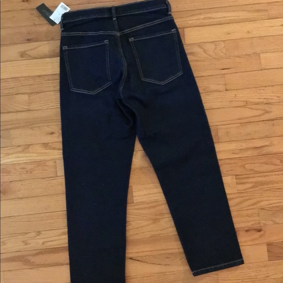 NWT BANANA REPUBLIC STRAIGHT LEG LOW STRETCH SOFT MID RISE JEANS - DARK RINSE - Picture 7 of 11
